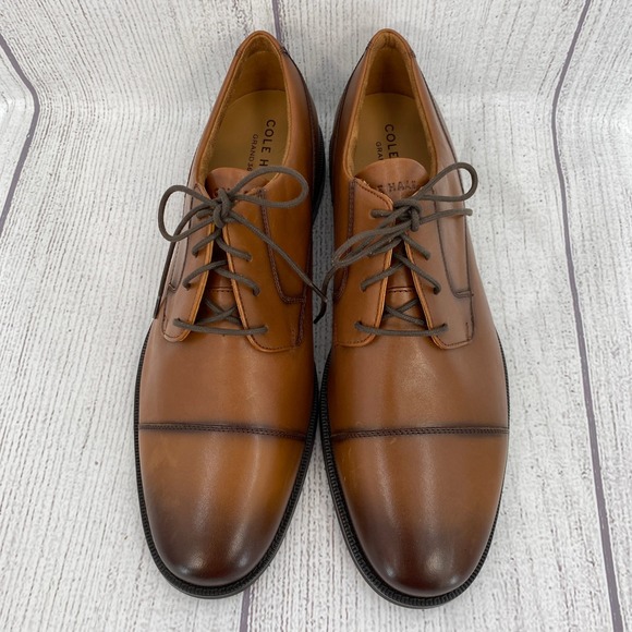 Cole Haan Other - Cole Haan Bedford Cap Toe Oxford Men 13 British Tan Leather Grand 360 Dress Shoe
